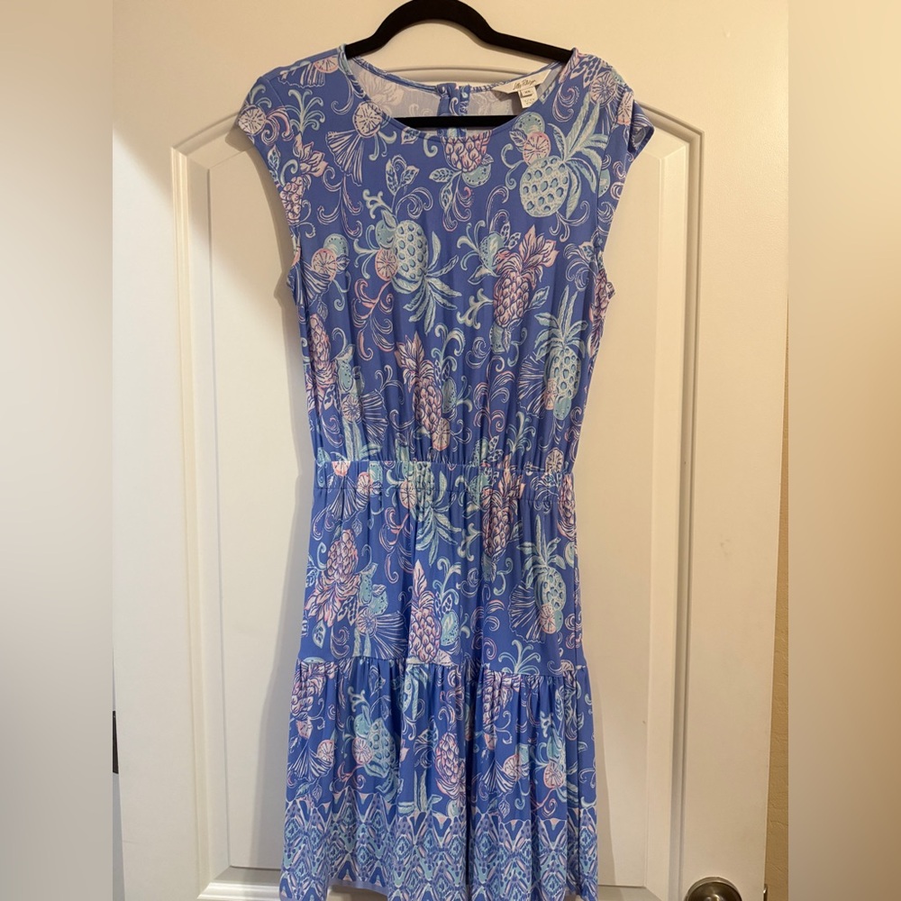 Lilly Pulitzer Danville Dress in Sunwashed Blue Citrus Crush NWOT Size XS